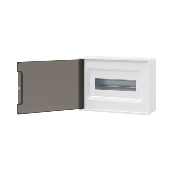 Картинка Корпус пластиковый настенный FRAME ЩРН-П-12 IP41 тонированная дверь F12W1WD DKC