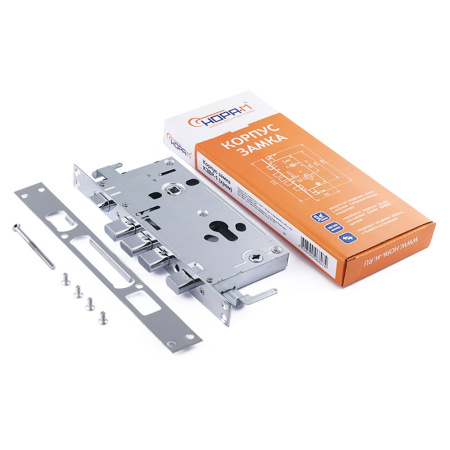 Картинка Нора-М Корпус замка для ручек с автозапиранием КЗВР-1А Л/П левый Хром 68 мм