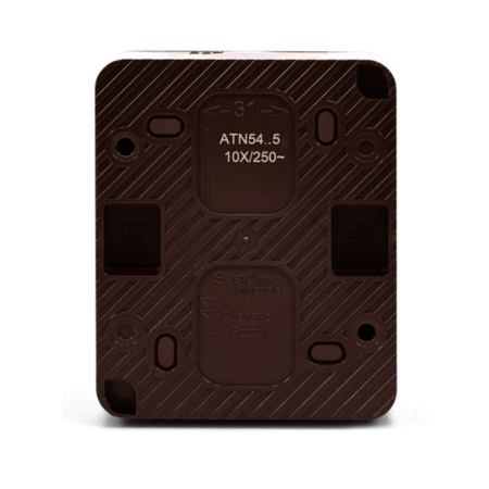 Картинка Выключатель 2 клавиши IP54 10 АХ Коричневый Systeme Electric ATLASDESIGN Profi54