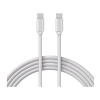 Кабель Type-C - Type-C 3А 100Вт 1 м ПВХ Белый Power Delivery зарядка электронных устройств