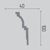 Картинка Плинтус потолочный Де-Багет П20 100х40 длина 2 м