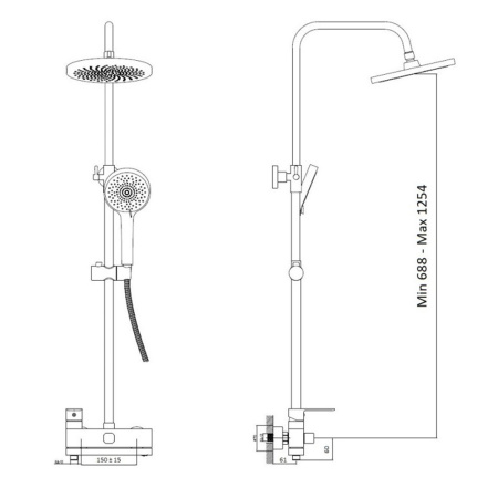 Изображение Душевая система тропический душ латунь Avior Black VALFEX VF.24590-7 Картинка Душевая система тропический душ латунь Avior Black VALFEX VF.24590-7
