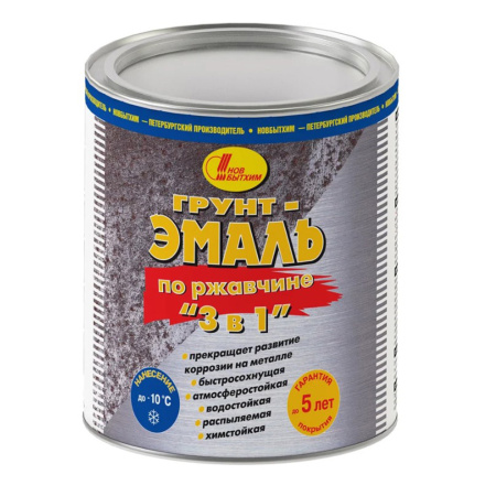 Грунт-эмаль 2,7 кг Красный НОВБЫТХИМ 3в1