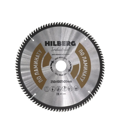 Hilberg Диск пильный по ламинату 250х30 мм 100 зуб