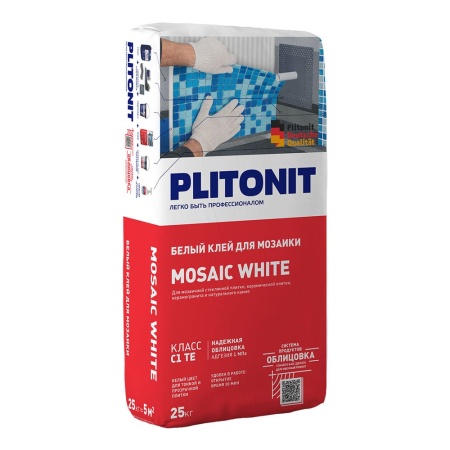 PLITONIT MOSAIC WHITE клей для мозаики 25 кг