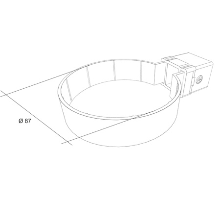 Картинка  ПВХ Хомут трубы Grand Line Kliker Premium Шоколадный RAL 8017