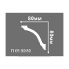 Картинка Плинтус потолочный Де-Багет П 09 80х80 длина 2 м
