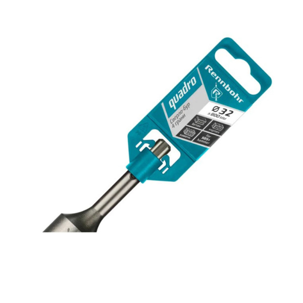 Картинка Бур 32х800 мм SDS-plus 4 грани RENNBOHR Quadro