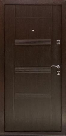 Картинка Дверь комфорт К В 960х2050 мм левая венге с цилиндрическим замком и дверной ручкой