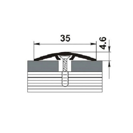 Картинка Порог стыковочный ПС-04-3 R105 Дуб арктик 1,8 м