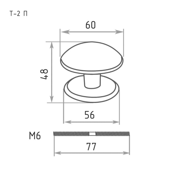Картинка Нора-М Ручка тип 2П цвет Антик золото РК1 для мебельной фурнитуры