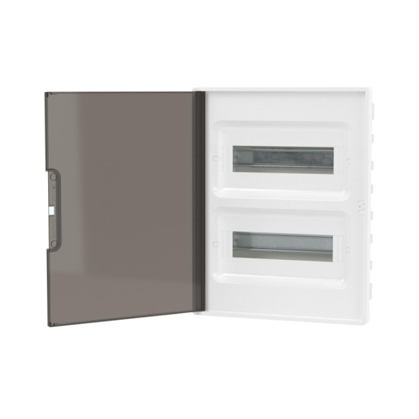 Картинка Корпус пластиковый встраиваемый FRAME ЩРВ-П-24 IP41 тонированная дверь F24B1WD DKC