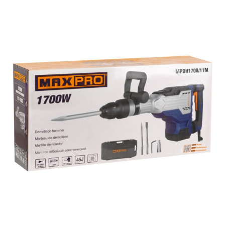 Картинка Молоток отбойный 1700 Вт 200-2100 уд/мин МАХ-PRO