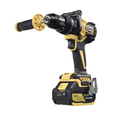 Дрель аккумуляторная ударная 18В 165Нм 2Ач+4Ач кейс HCD18165BLI Hanskonner PLATINUM