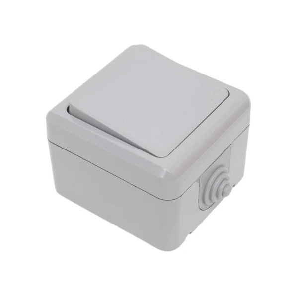 Картинка Выключатель 1 клавиша ОП Dita IP54 10А 250В Серый TOKOV ELECTRIC