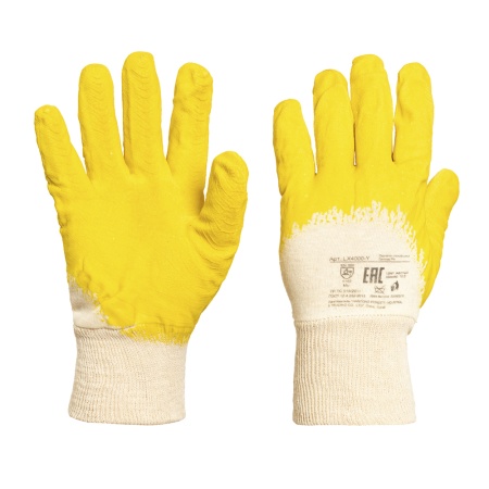 Перчатки Грейфер для стекольщика с манжетом цвет Желтый