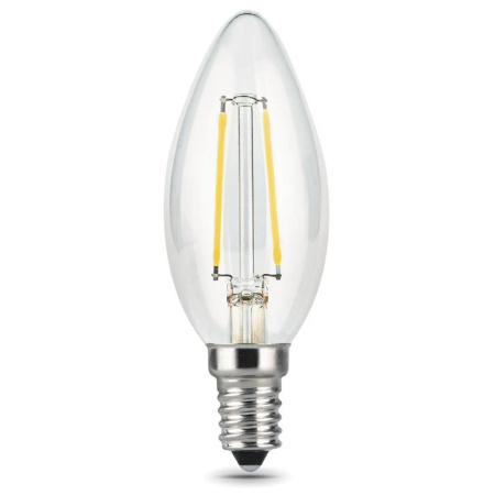 Лампа светодиодная Свеча 11вт Е14 C37 2700К Теплый свет Gauss Filament LED