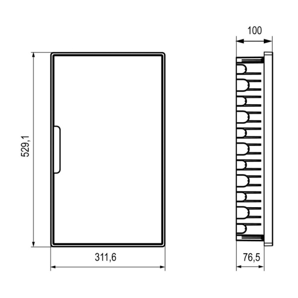 Картинка Корпус пластиковый встраиваемый FRAME ЩРВ-П-36 IP41 прозрачная дверь F36B1WT DKC