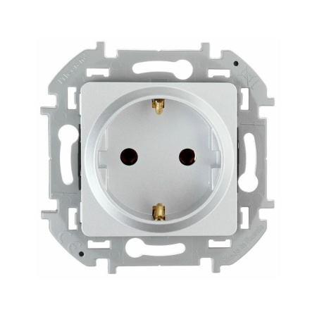 Legrand Inspiria Белая hозетка с заземлением со шторками
