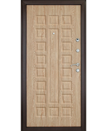 Картинка Дверь Форпост Квадро Ель карпатская размер 960х2050 мм правая с цилиндрическим замком и дверной фурнитурой