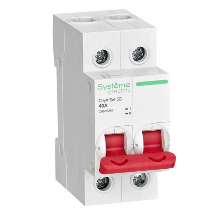 Выключатель нагрузки ВН 2P 40А 400В City9 Set System Electric
