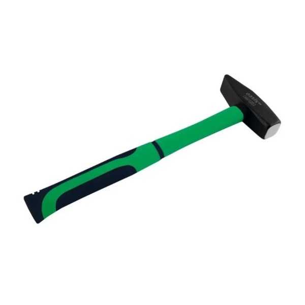 Картинка Молоток кованный 1000 гр с фиберглассовой зеленой рукояткой OASIS