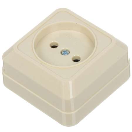 Картинка Universal Олимп розетка без заземления Слоновая кость Б-О0022