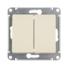Выключатель двухклавишный в рамку Бежевый System electric GLOSSA