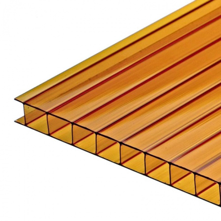 Поликарбонат сотовый 12000х2100х10 мм Терракотовый