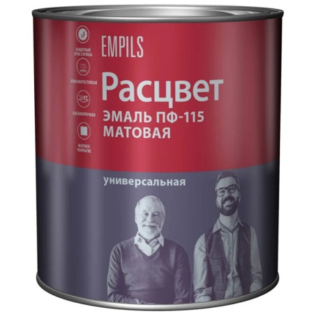 Эмаль Расцвет ПФ-115 универсальная 2,7 кг Белая Матовая
