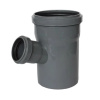 Тройник 110х50 67,5° для внутренней канализации Серый Политэк