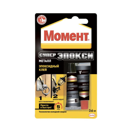 Момент клей Эпокси прозрачный 2х6 мл