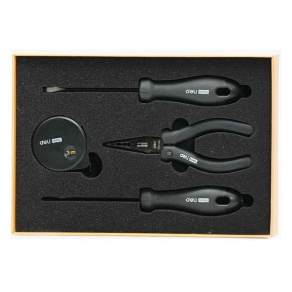 Картинка Набор ручного инструмента 4 предмета НТ0004 DELI