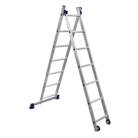 Картинка Лестница-помост алюминиевая 2x7 ступеней 3,4 м 1,98 м Alumet SM 4007