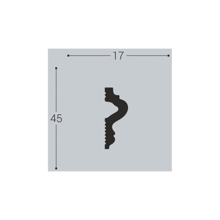 Картинка Плинтус молдинг XPS М 10 45/17 2 м Bello Deco