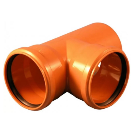 Картинка Тройник 200х200 мм 90° наружный Оранжевый Политэк