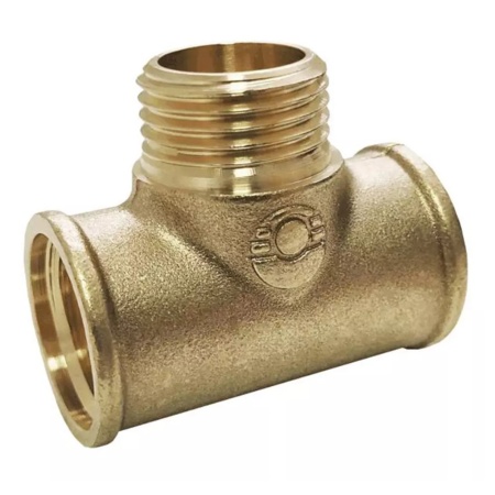 Тройник ВР-НР-ВР 3/4" х 1/2" х 3/4" латунный переходной VALFEX