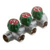 Коллектор регулирующий 3/4" 3 выхода 3/4" ЕК евроконус STOUT