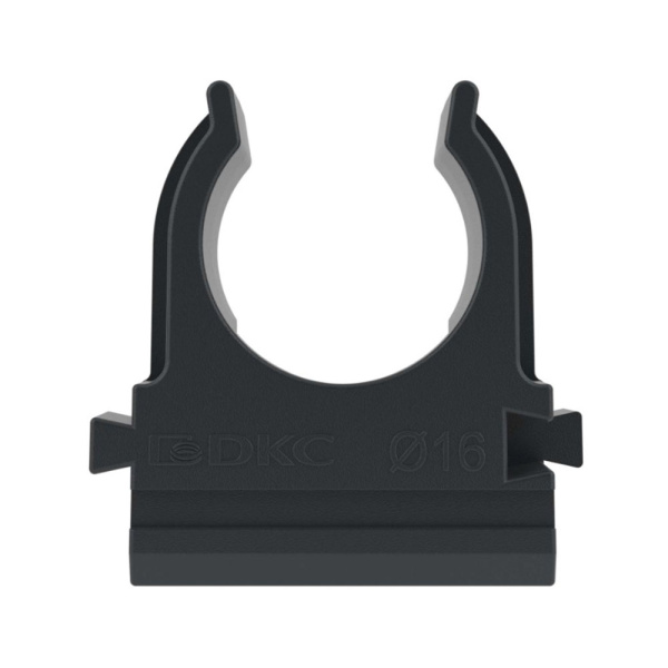Картинка Держатель-клипса с защелкой 16 мм Черная для труб DKC