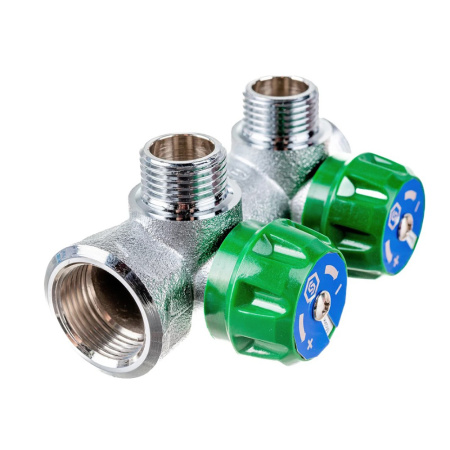 Картинка Коллектор регулирующий 3/4' 2 отвода 1/2' плоское уплотнение STOUT