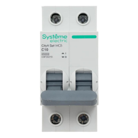 Картинка Выключатель автоматический 2п 10А С 4.5kA 230В City9 Set Systeme Electric