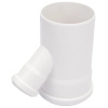 Картинка Тройник 110х50/45° для внутренней канализации бесшумный Белый Политэк