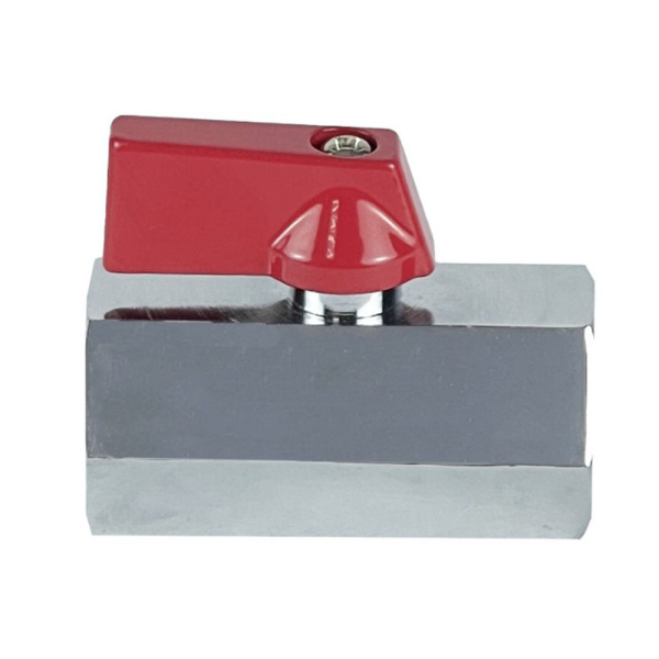 Картинка Кран мини шаровой MINI 1/2" В/В латунь никелированная VALFEX