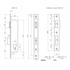 Картинка Корпус замка-замок врезной КЗВУ-116 Полированная латунь