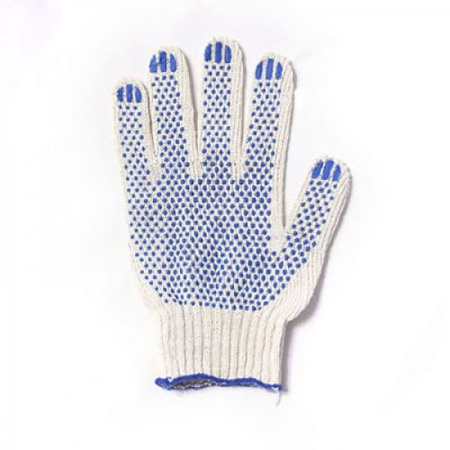 Перчатки трикотажные хлопчато-бумажные с ПВХ точкой