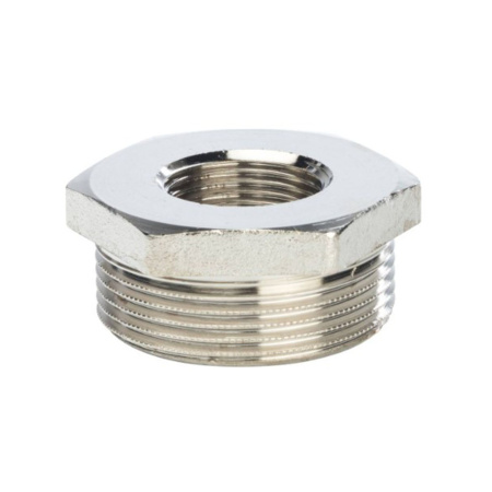 Картинка Футорка НВ 1"х1/2" никелированная STOUT