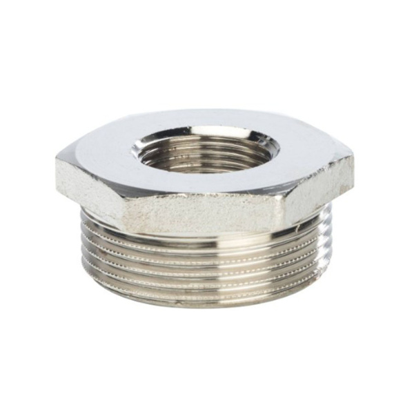 Картинка Футорка НВ 1"х1/2" никелированная STOUT