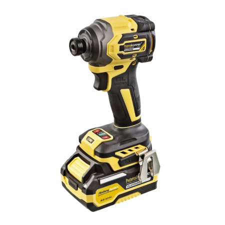 Картинка Винтоверт аккумуляторный ударный 18В 280Нм 1/4" 1х4 А/ч кейс Hanskonner PLATINUM