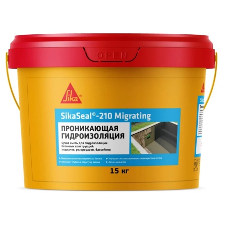 Гидроизоляция проникающая на цементной основе SikaSeal-210 Migrating 15 кг SIKA