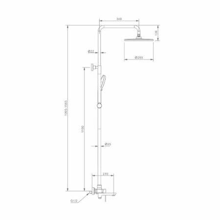 Изображение Душевая система для ванны Золотой сатин RAGLO 9R03.24.03 Картинка Душевая система для ванны Золотой сатин RAGLO 9R03.24.03